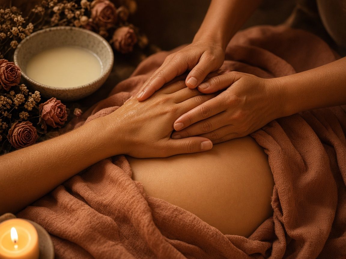 Relaxační rituál ve studiu Doteky Harmonie